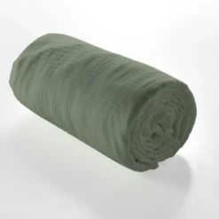 Drap housse double gaze de coton Douceur d'Intérieur Angelia