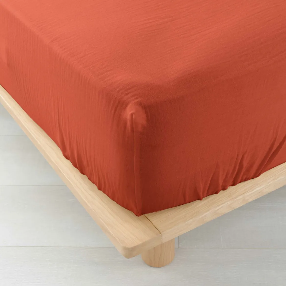Drap housse double gaze de coton Douceur d'Intérieur Angelia
