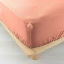 Drap housse double gaze de coton Douceur d'Intérieur Angelia