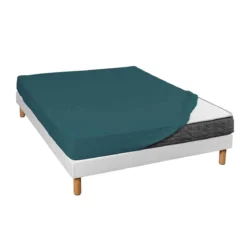 Drap housse jersey bleu canard bonnet 30 cm