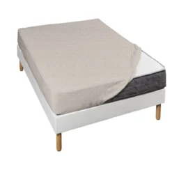 Drap housse jersey taupe chiné bonnet 30 cm