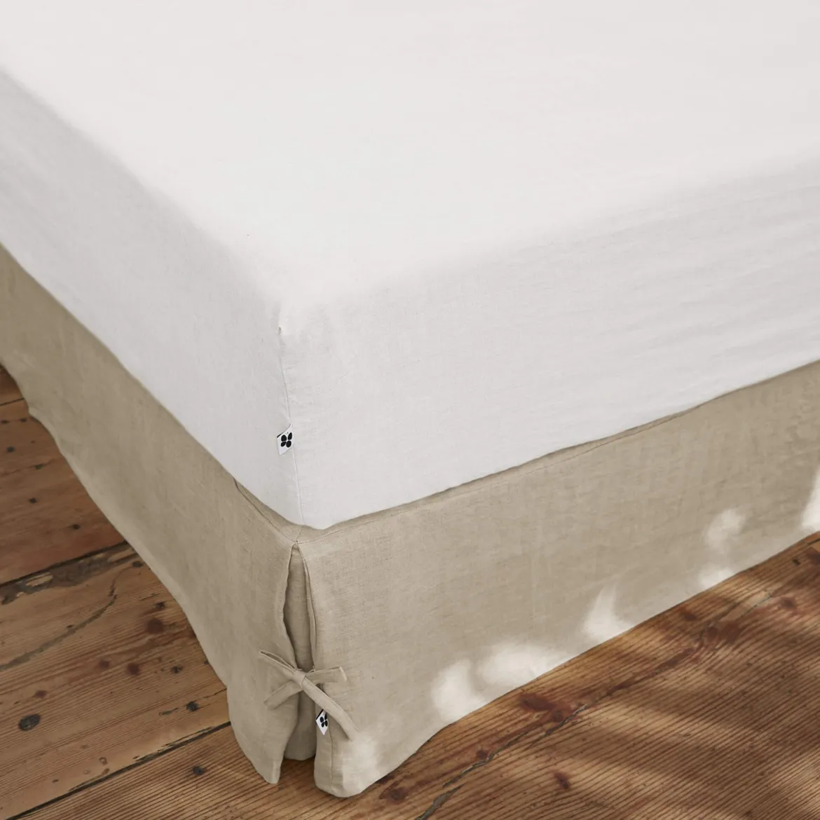 Drap housse lin lavé