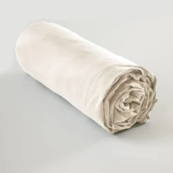Drap housse lyocell uni Terre de Nuit Lysandre