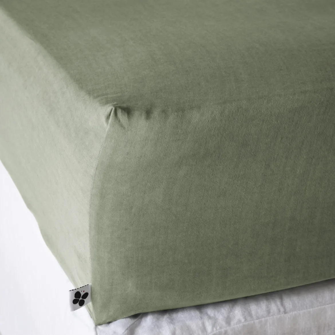 Drap housse lyocell uni Terre de Nuit Lysandre