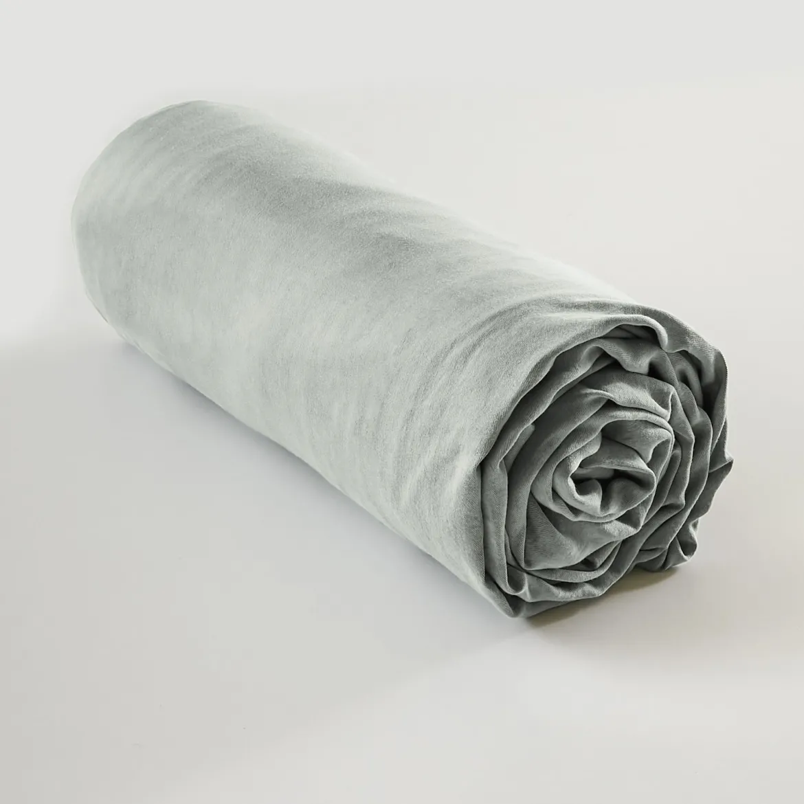 Drap housse lyocell uni Terre de Nuit Lysandre
