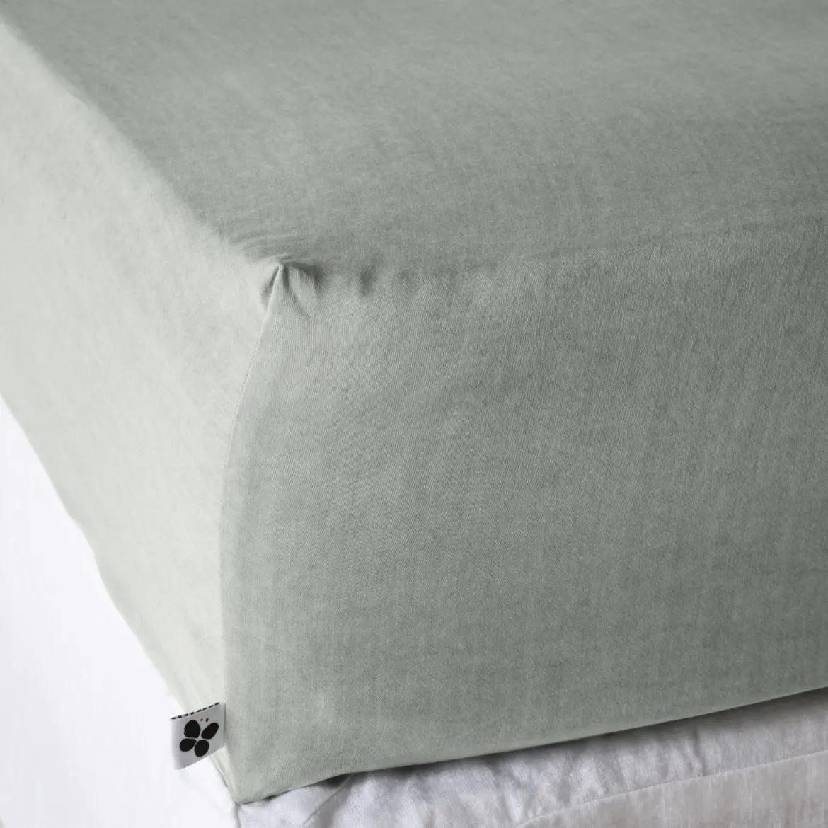 Drap housse lyocell uni Terre de Nuit Lysandre