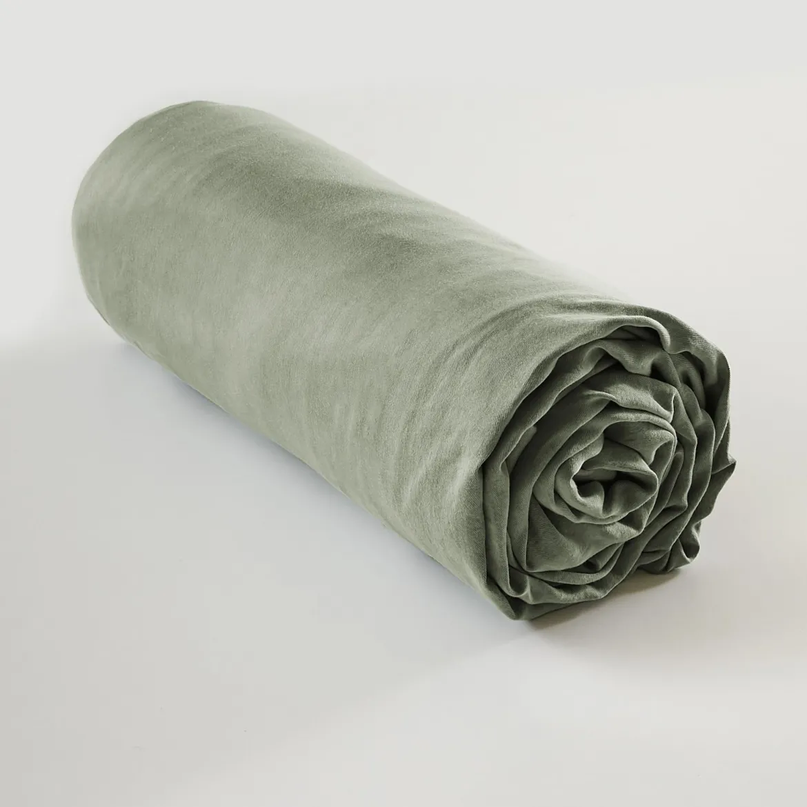 Drap housse lyocell uni Terre de Nuit Lysandre