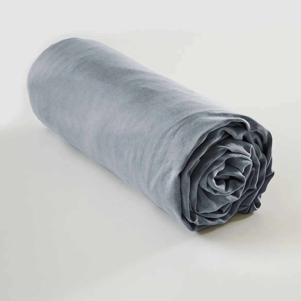 Drap housse lyocell uni Terre de Nuit Lysandre