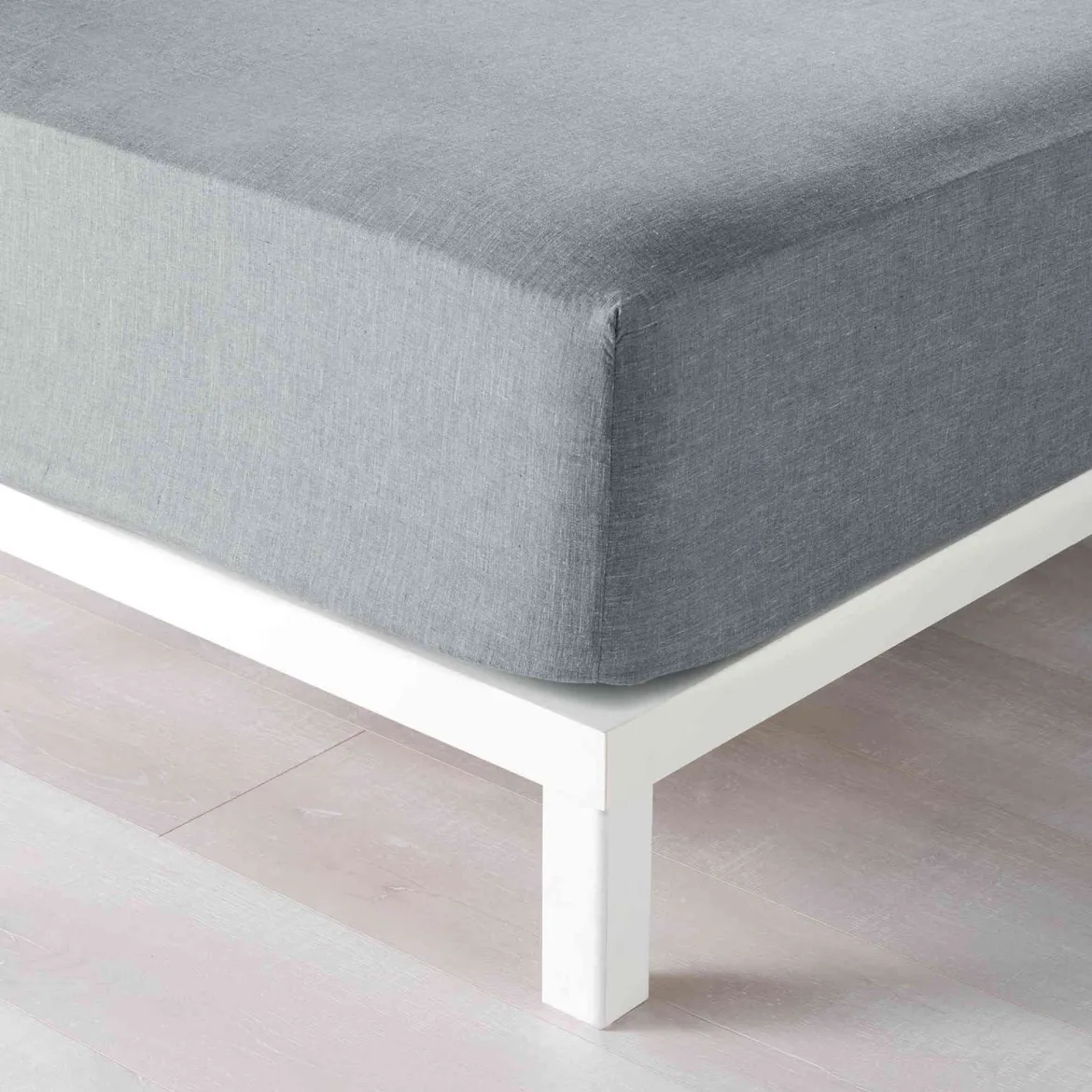 Drap housse polycoton Actually gris bonnet 30 cm
