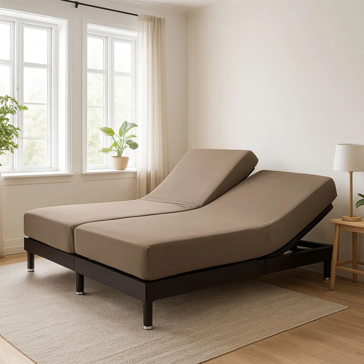 Drap housse pour lit articulé 100% coton biologique bonnet 30 cm