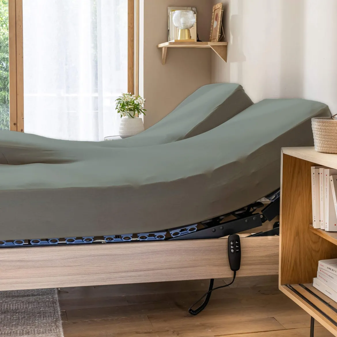 Drap housse pour lit articulé jersey extensible