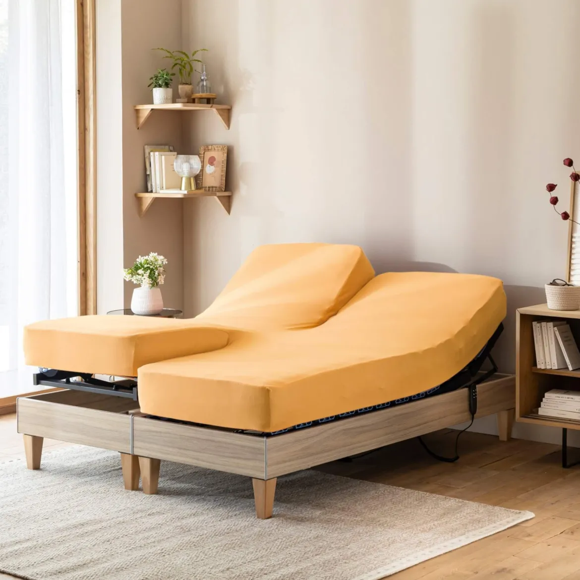 Drap housse pour lit articulé jersey extensible