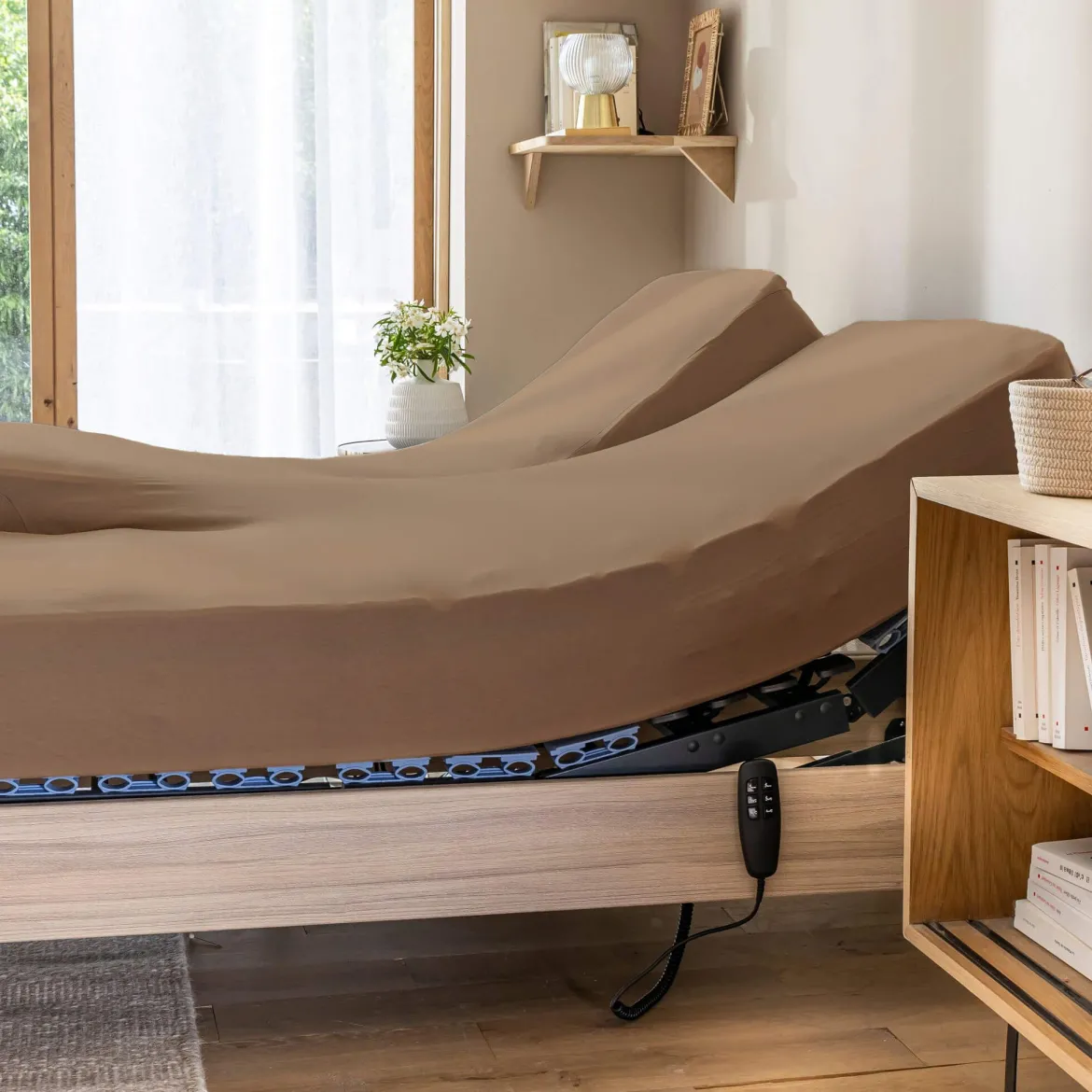 Drap housse pour lit articulé jersey extensible
