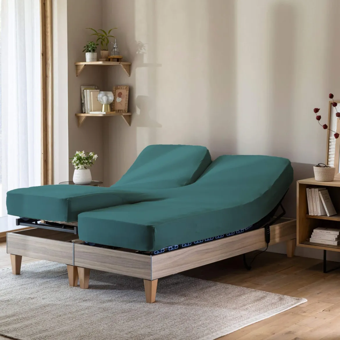 Drap housse pour lit articulé jersey extensible