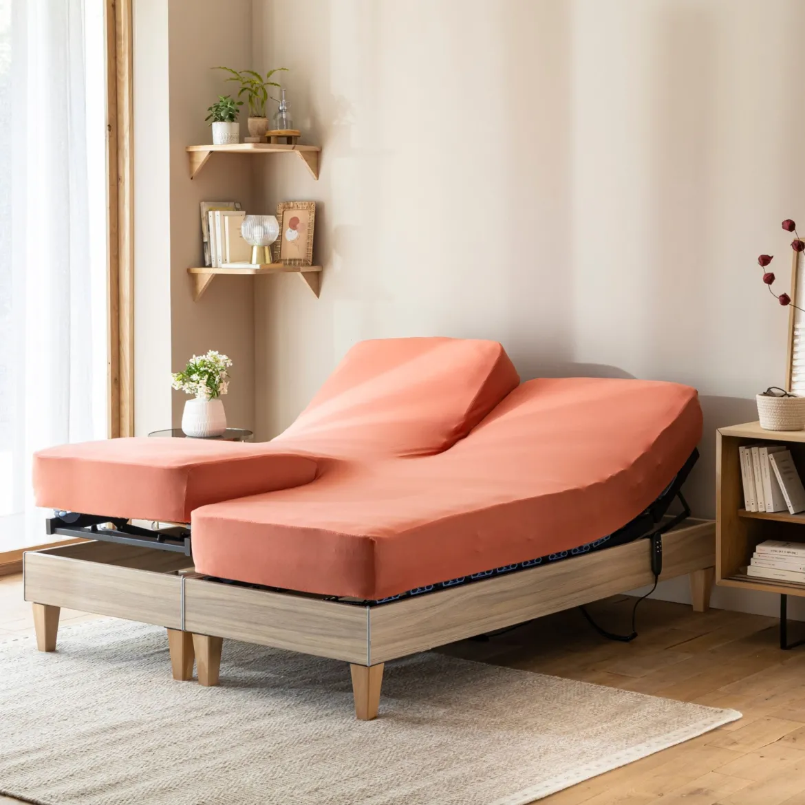 Drap housse pour lit articulé jersey extensible