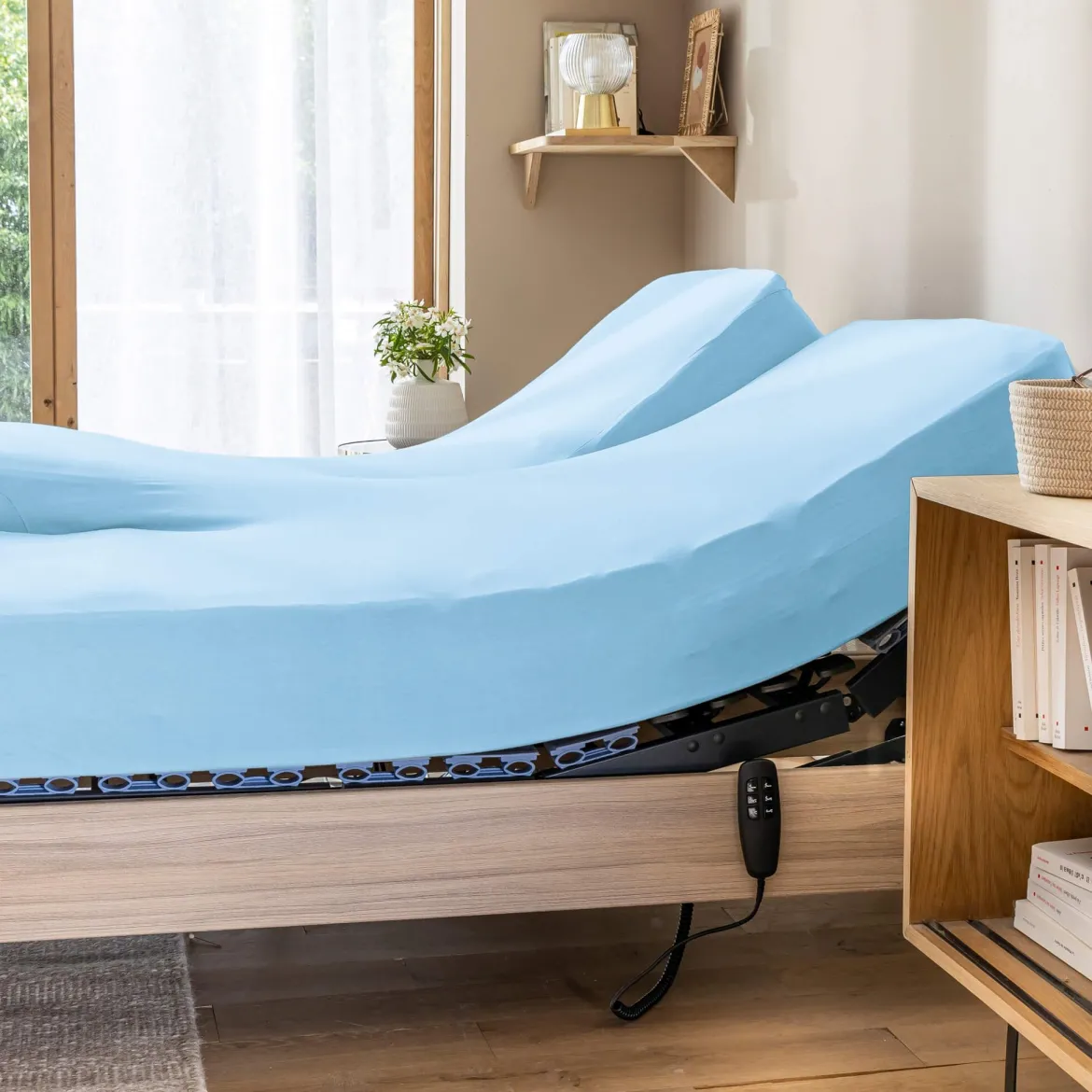 Drap housse pour lit articulé jersey extensible