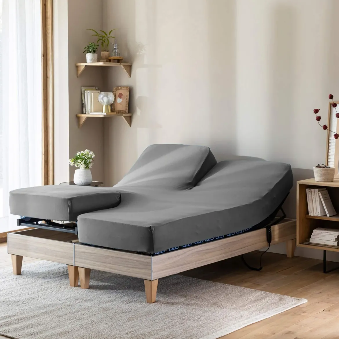 Drap housse pour lit articulé jersey extensible