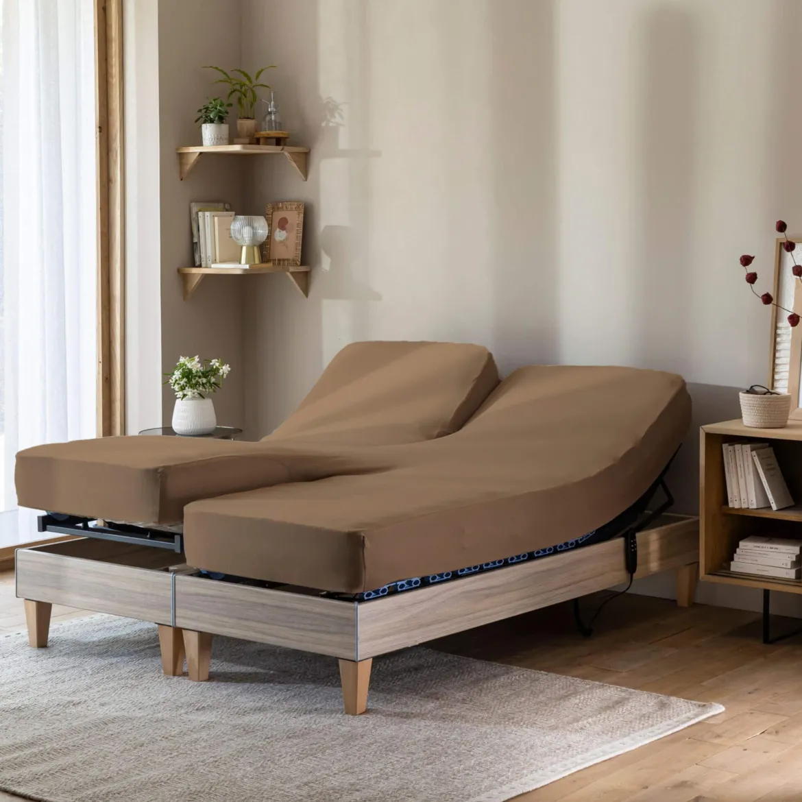 Drap housse pour lit articulé jersey extensible
