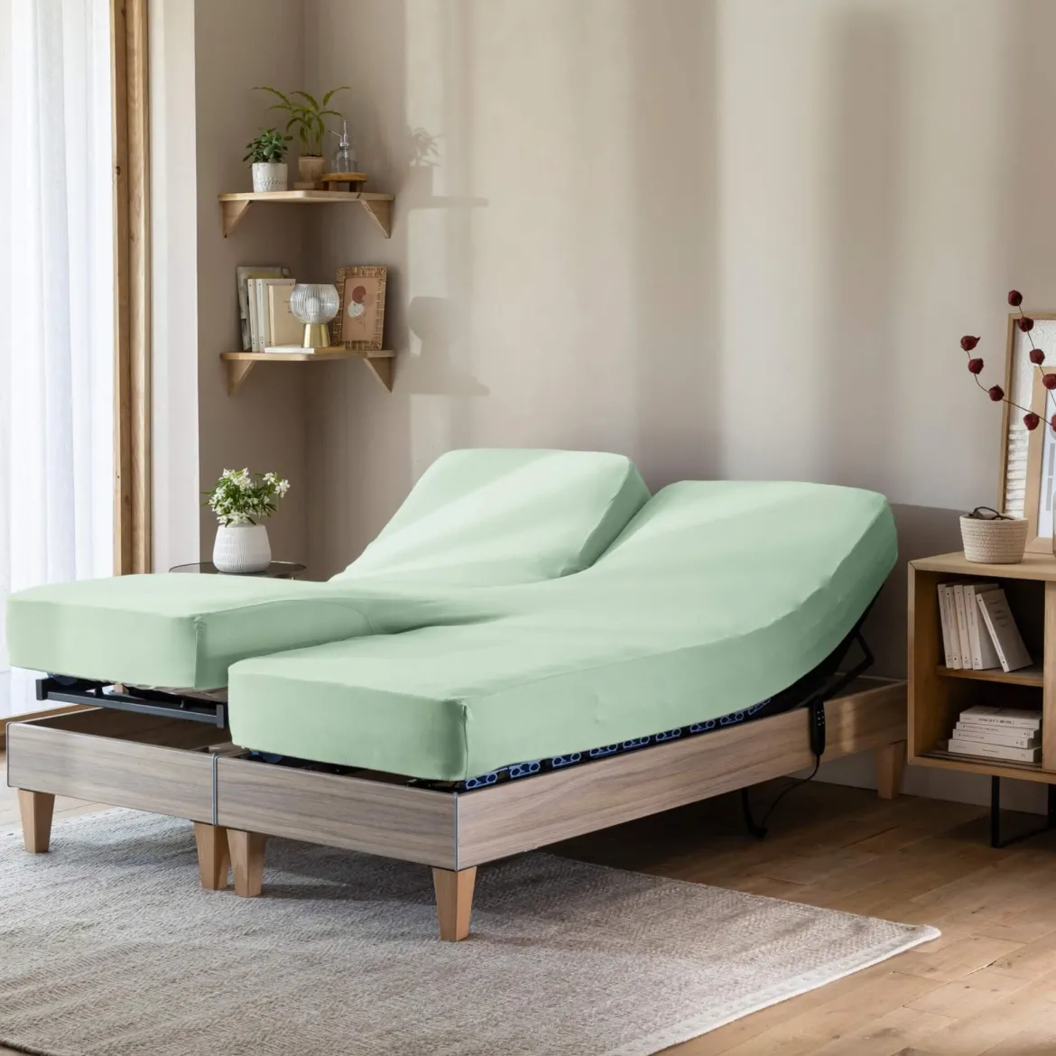 Drap housse pour lit articulé jersey extensible