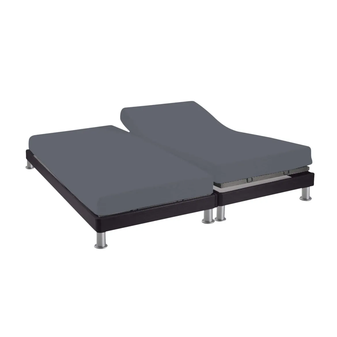 Drap housse pour lit articulé percale 80 fils/cm² bonnet 30 cm