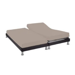Drap housse pour lit articulé percale 80 fils/cm² bonnet 30 cm