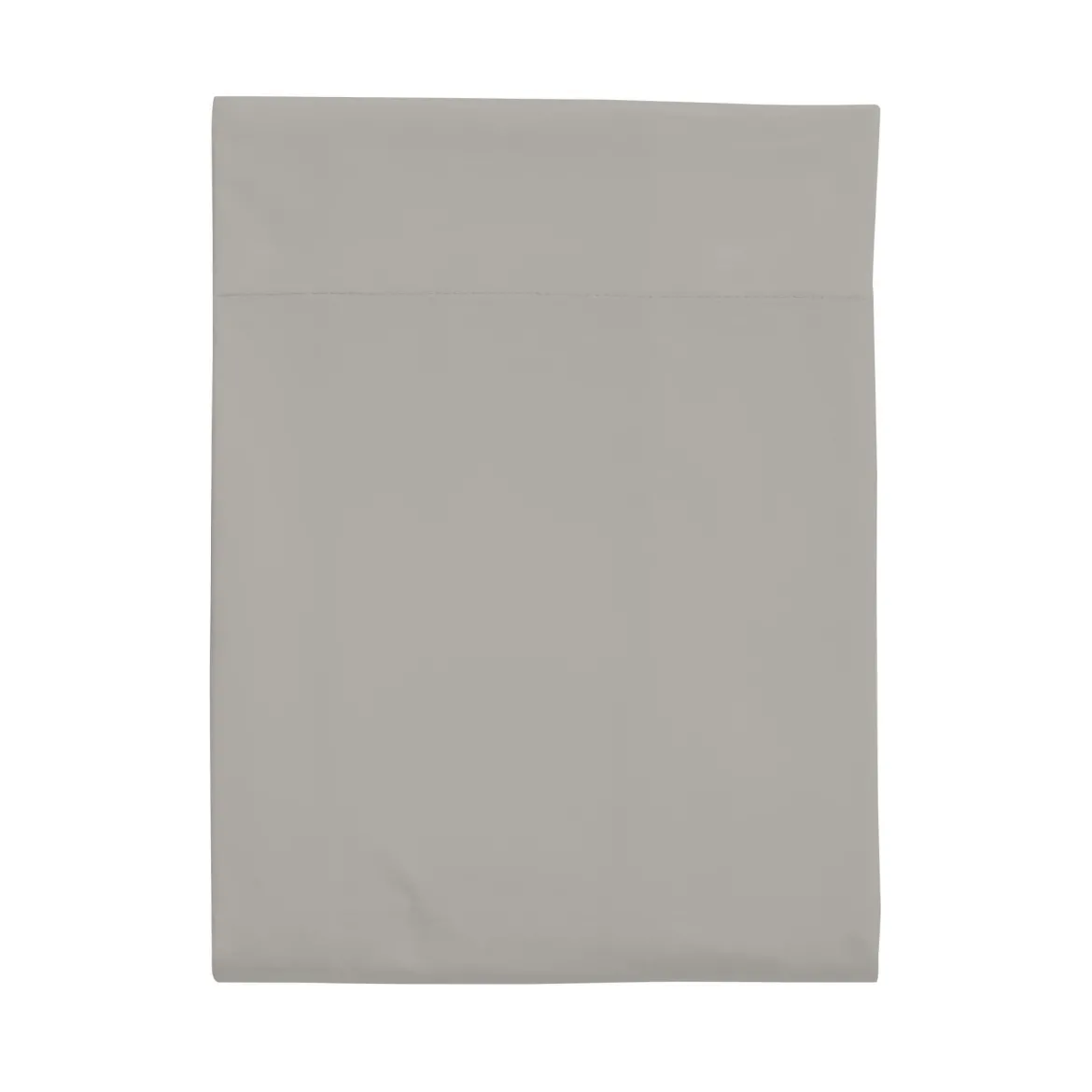 Drap plat 100% coton gris mastic