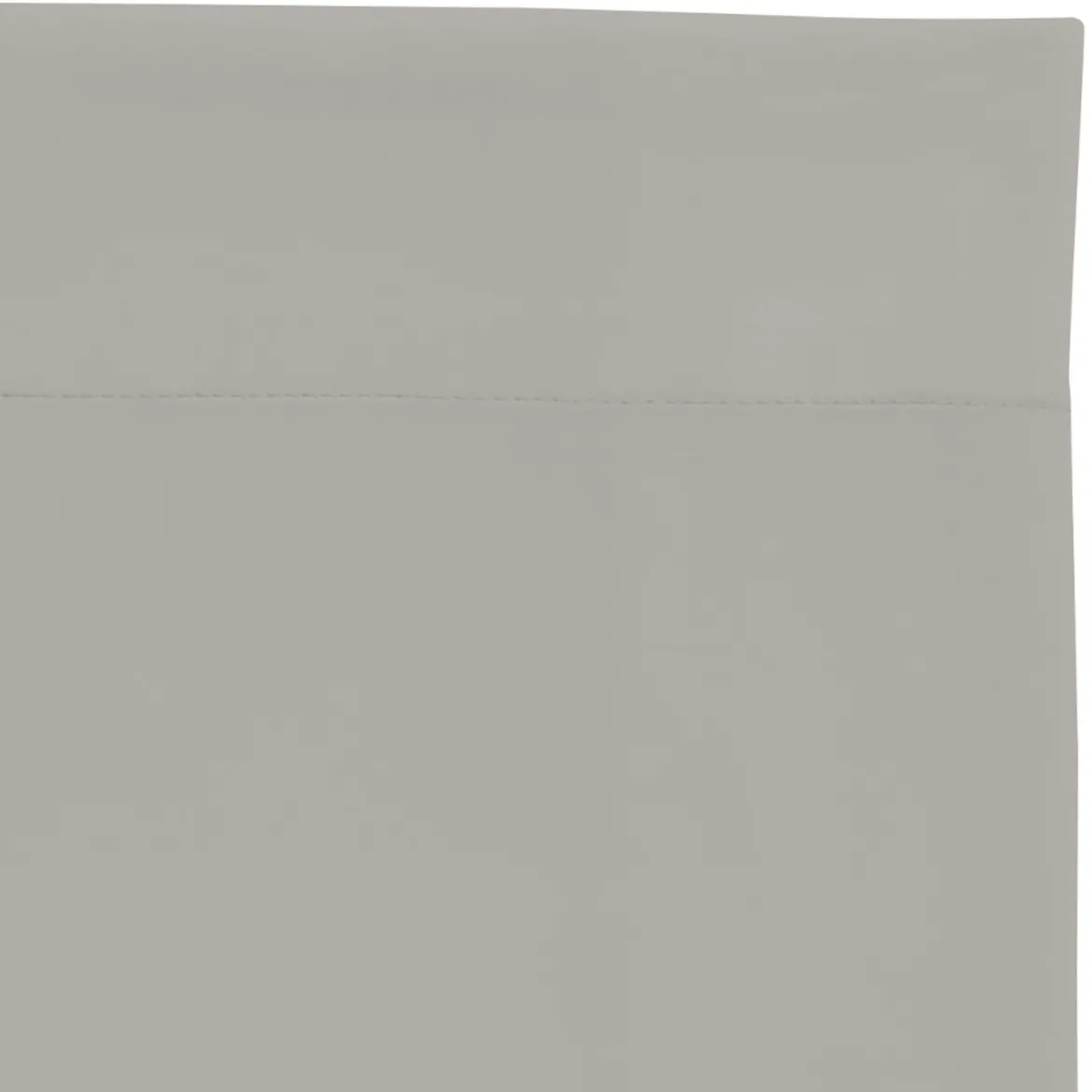 Drap plat 100% coton gris mastic