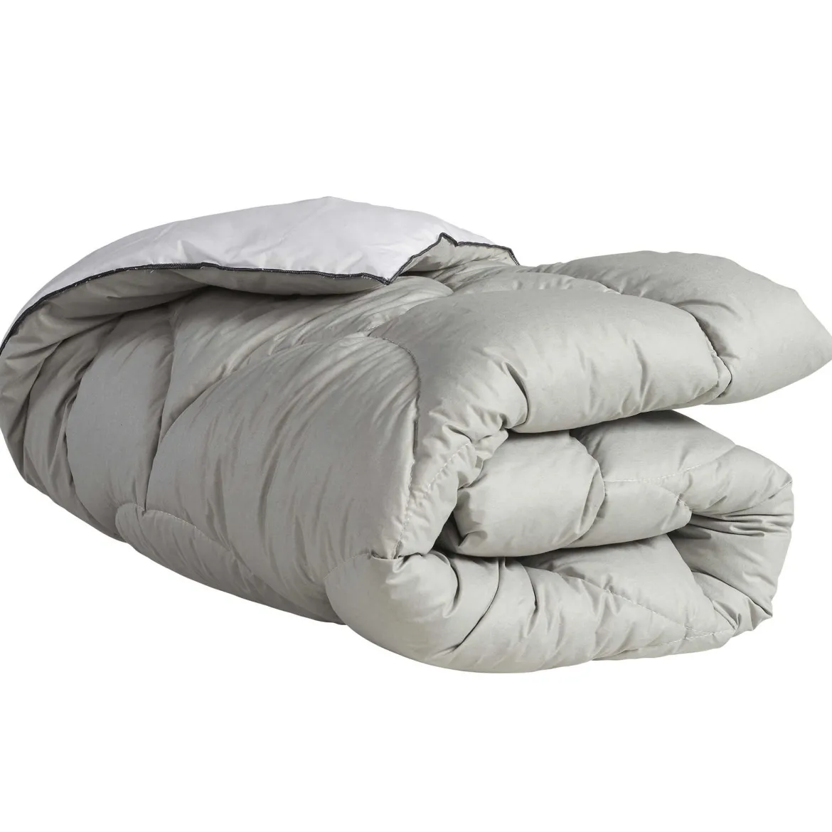Édredon gonflant bicolore blanc-gris Terre de Nuit