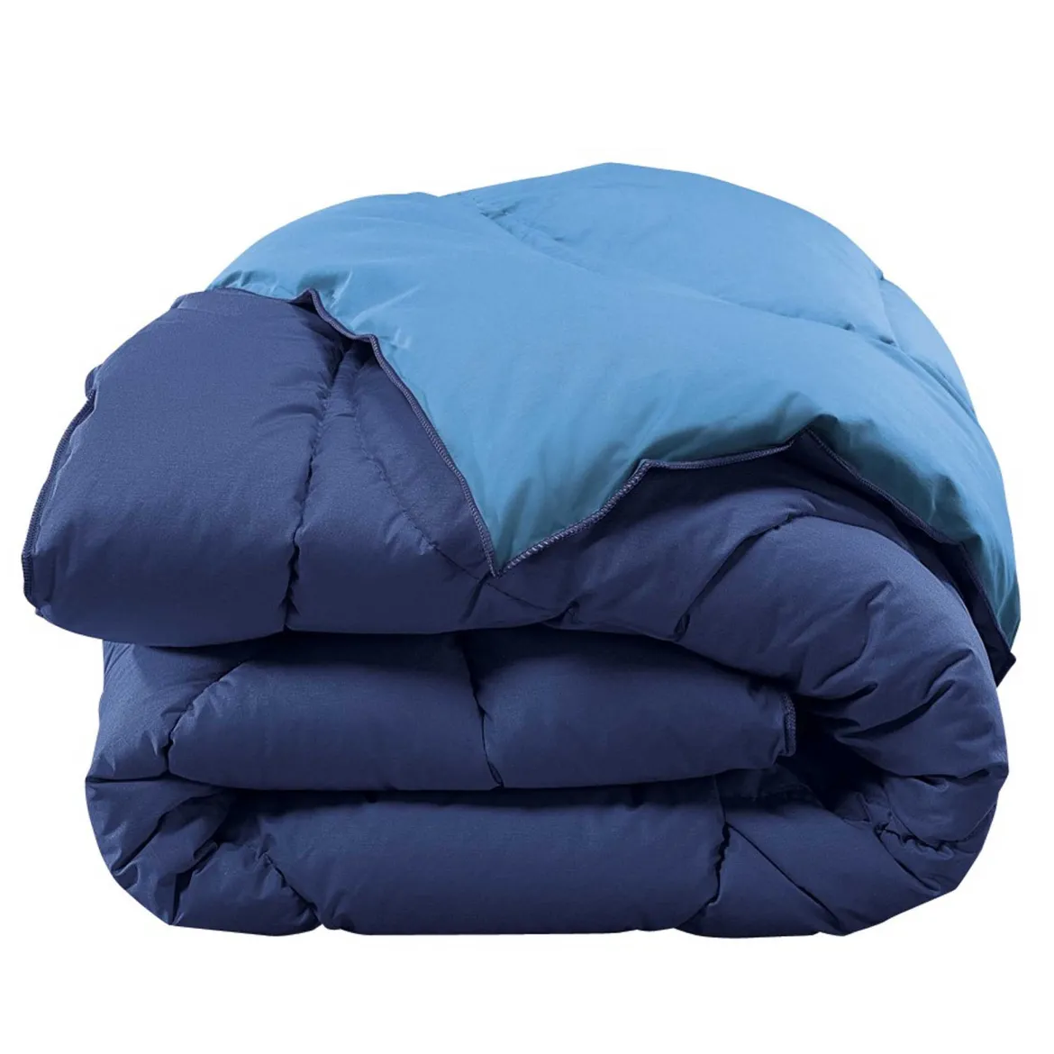 Édredon gonflant bicolore bleu jean-bleu océan Terre de Nuit
