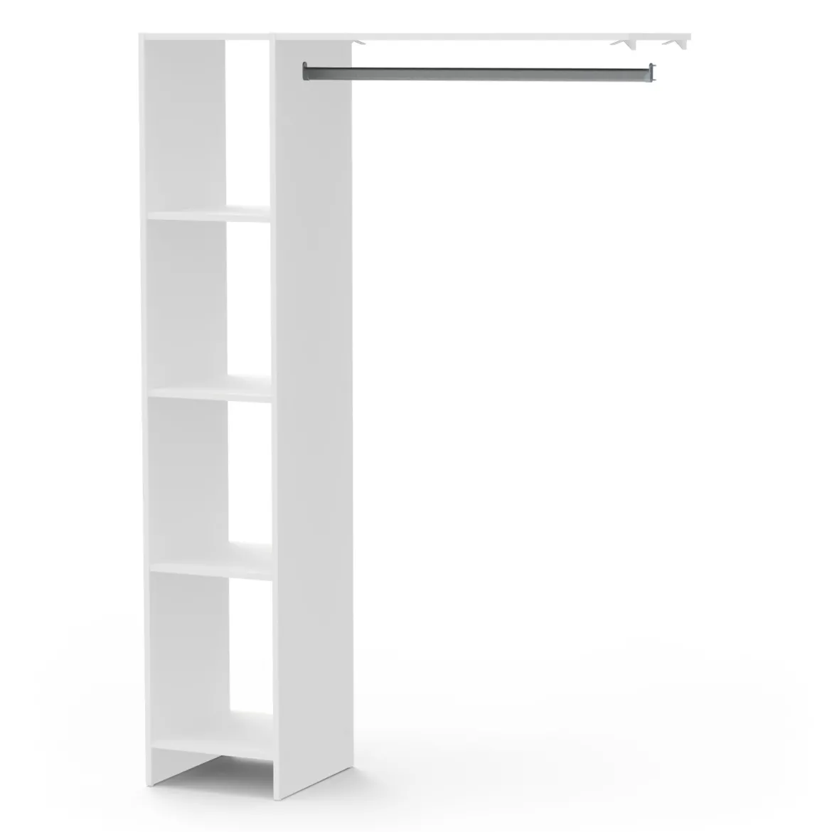 Dressing modulable avec étagères blanc - DR117