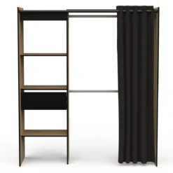 Dressing ouvert avec rideau, extensible