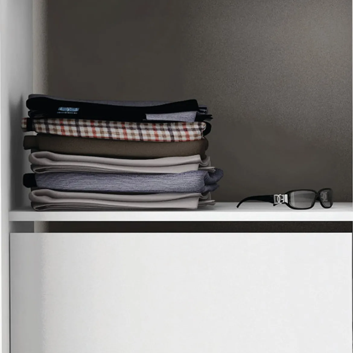 Dressing ouvert avec rideau, extensible