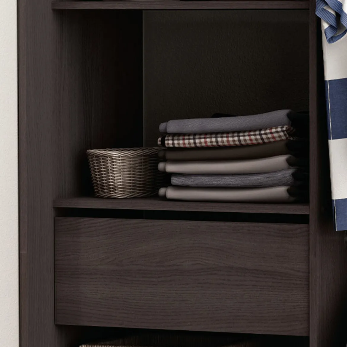 Dressing ouvert avec rideau, extensible