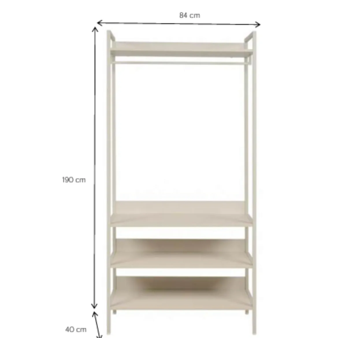 Dressing ouvert bois et métal