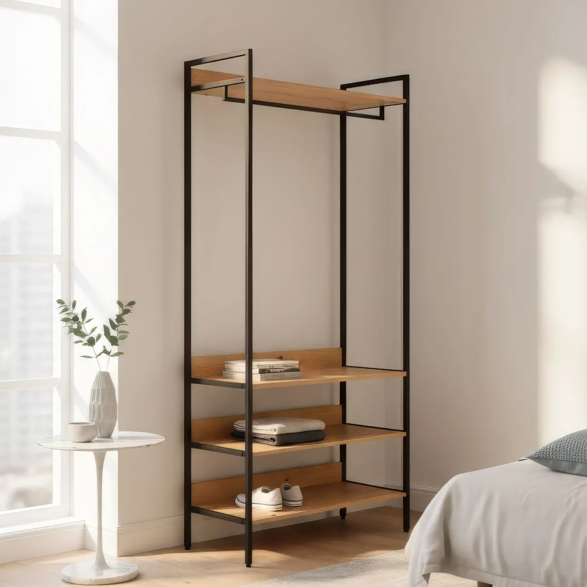 Dressing ouvert bois et métal