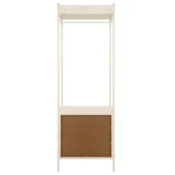 Dressing ouvert bois et métal avec tiroirs