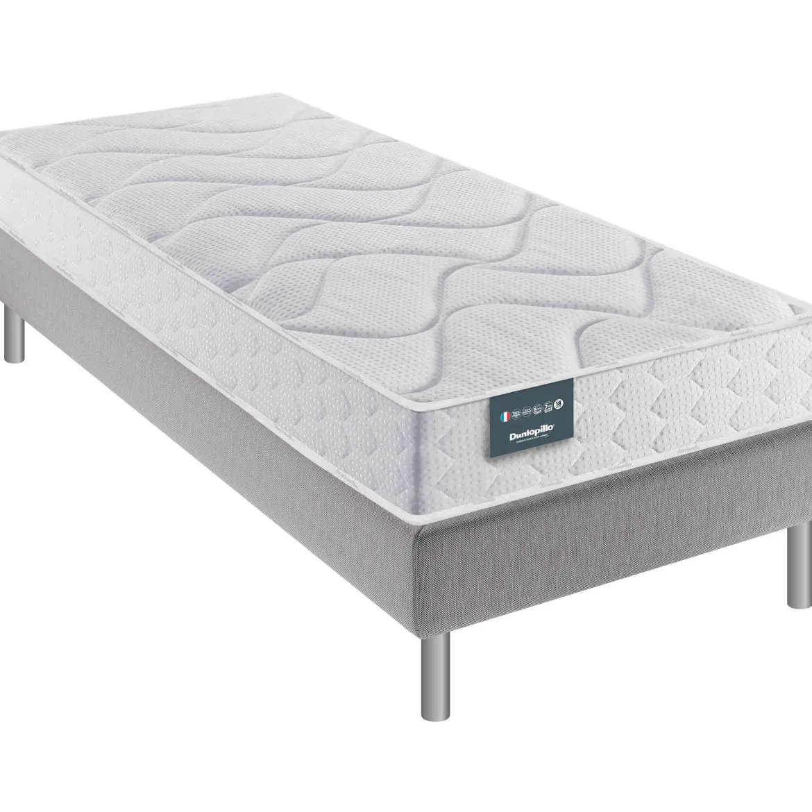Ensemble Dunlopillo Aérial® 18 cm TULIPE, matelas, sommier, pieds