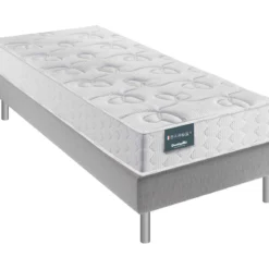 Ensemble Dunlopillo 100% latex 7 zones 18cm LAVANDE, matelas, sommier, pieds