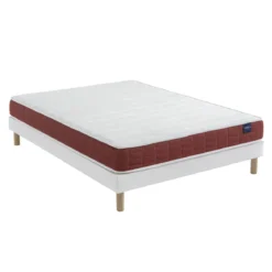Ensemble matelas couchage latex, sommier Lune et pieds Crépuscule 400 - SOMEO