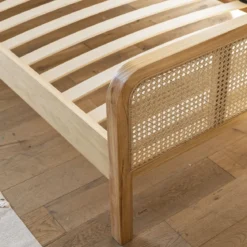 Ensemble matelas ferme mousse Tranquillité 2.0 + Lit enfant cannage bois naturel - LT17018