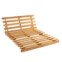 Ensemble matelas futon en coton et structure en bois massif naturel