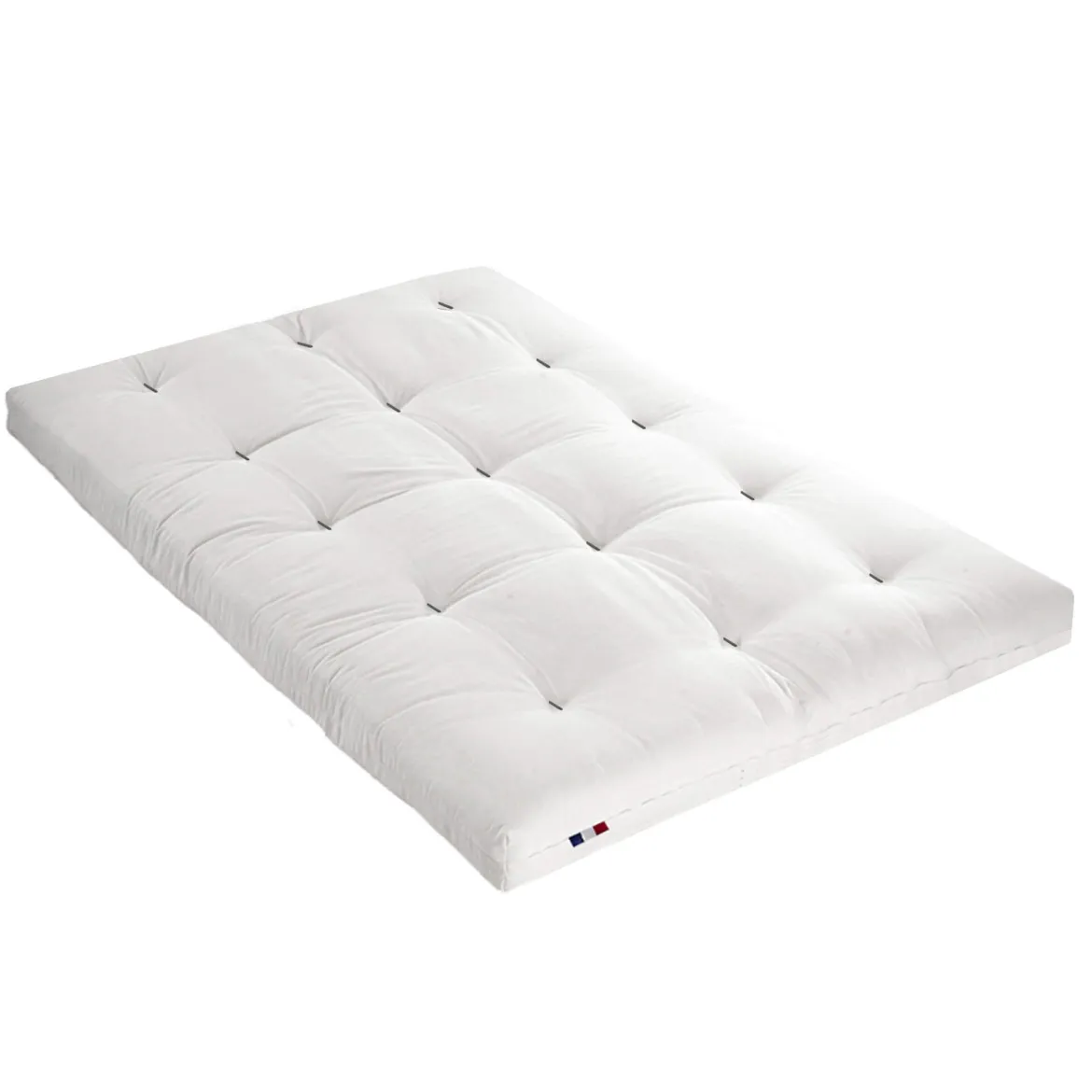 Ensemble matelas futon en coton et structure en bois massif naturel