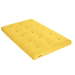 Ensemble matelas futon en coton et structure en bois massif naturel