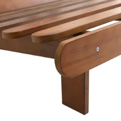 Ensemble matelas futon en coton et structure en bois massif noisette