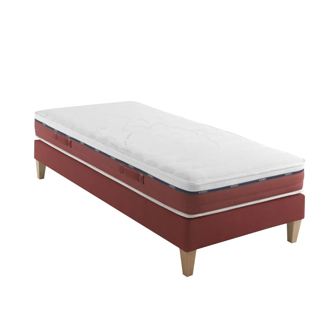 Ensemble matelas 100% latex, sommier et pieds Crépuscule 600 - SOMEO