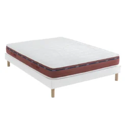 Ensemble matelas 100% latex, sommier Lune et pieds Crépuscule 500 - SOMEO