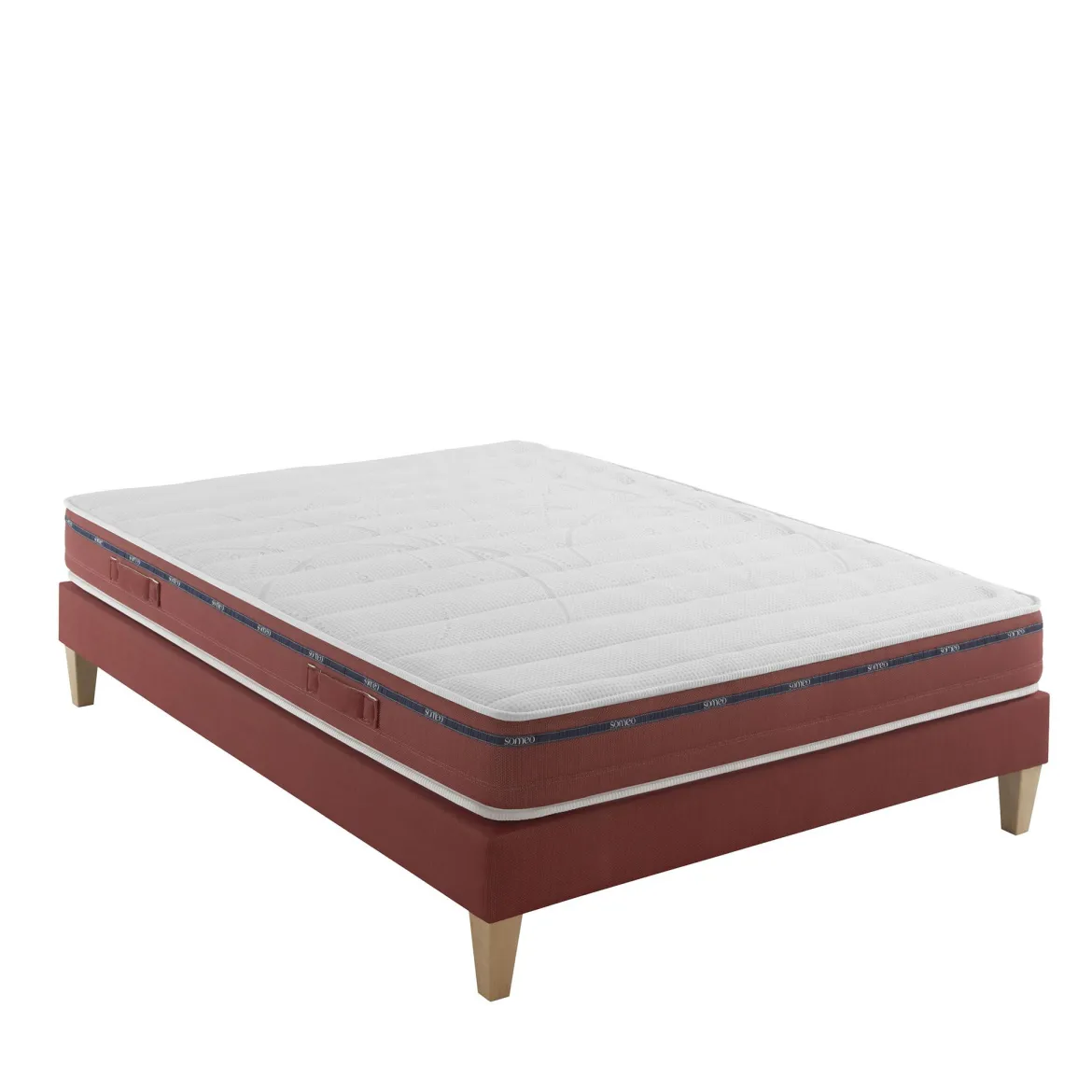 Ensemble matelas 100% latex, sommier et pieds Crépuscule 500 - SOMEO