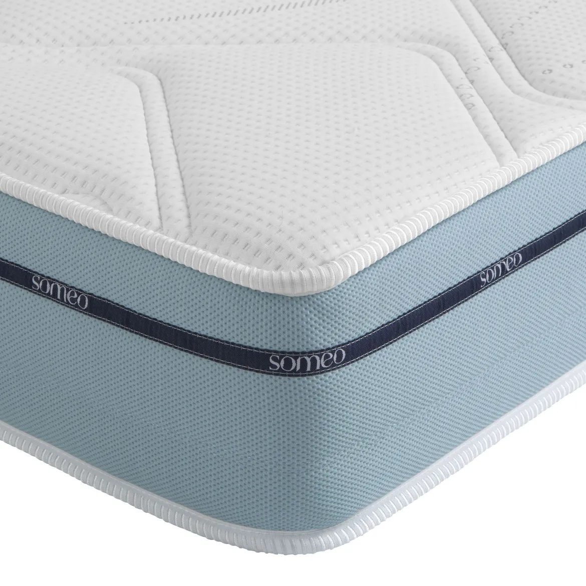 Ensemble matelas mémoire de forme, sommier Lune et pieds Songe 500 - SOMEO