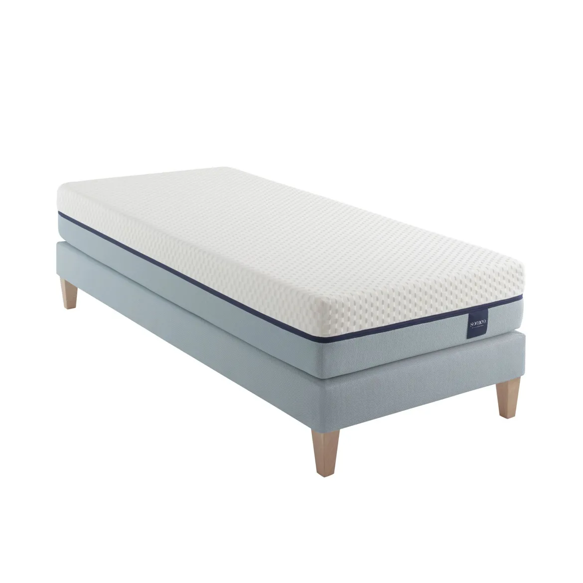 Ensemble matelas mémoire de forme, sommier et pieds Songe 600 - SOMEO