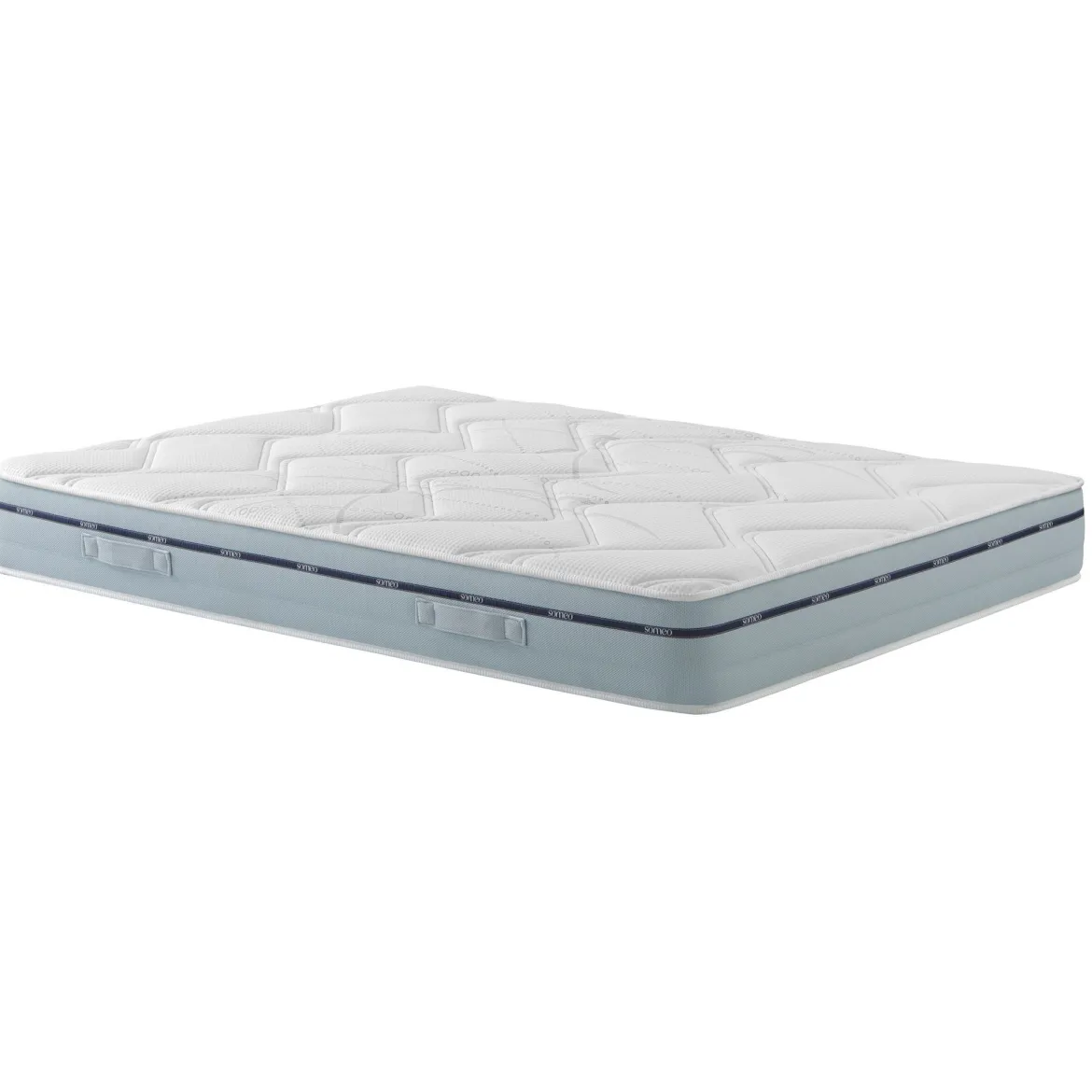 Ensemble matelas mémoire de forme, sommier, pieds, couette et oreiller Songe 500 - SOMEO
